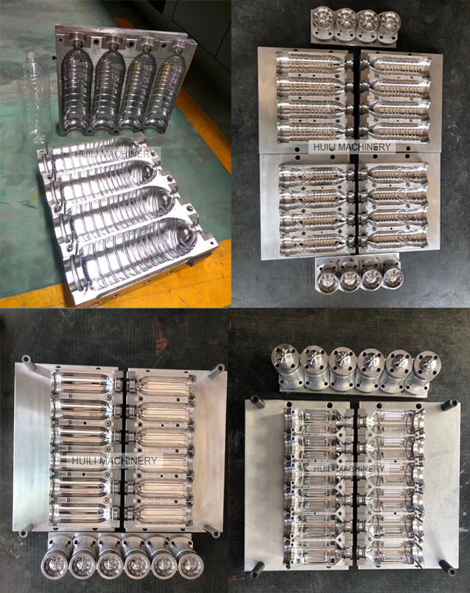 4 Cavity Fully Automatic Pet Plastic Bottle Blowing Blow Molding Machine 